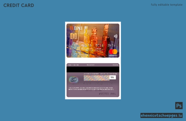 Mustervorschau der BNI-Mastercard der Indonesia Bank Negara Indonesia